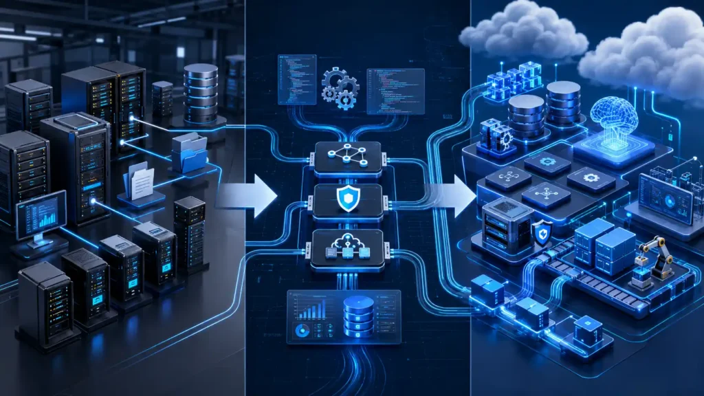 Enterprise cloud migration from legacy infrastructure to scalable cloud architecture