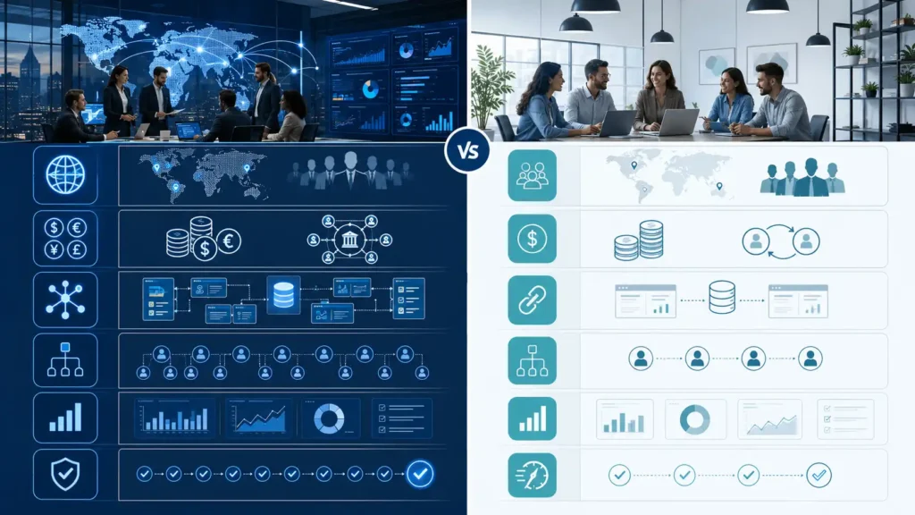 Enterprise and mid-market compensation software requirements compared