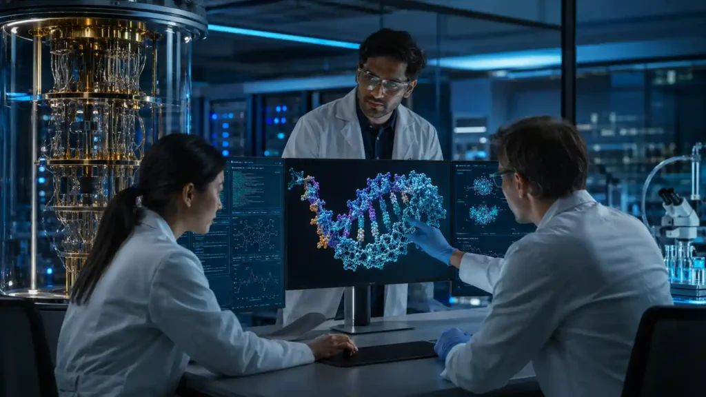 Quantum-classical computing used for mRNA molecular simulation